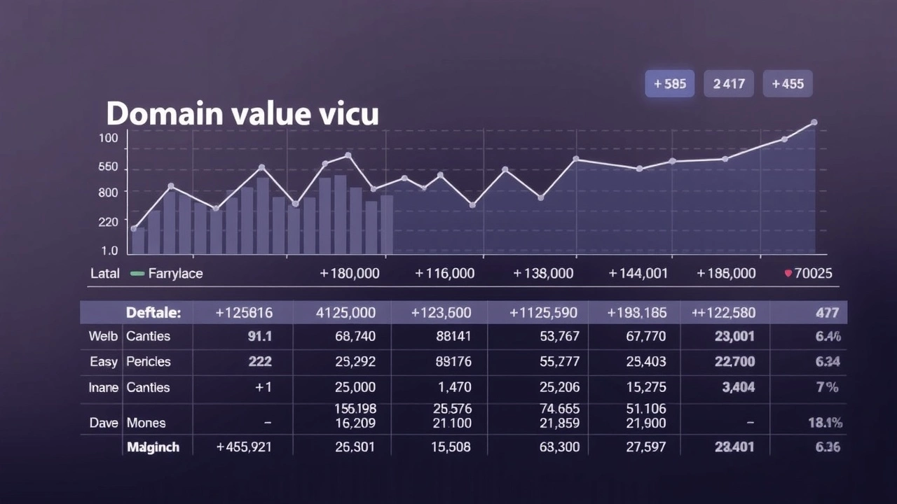graphique d'analyse de marché des noms de domaine