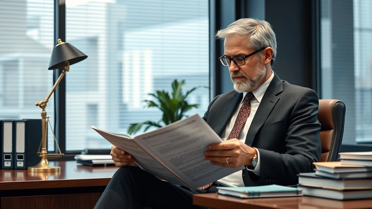 avocat examinant des contrats de noms de domaine