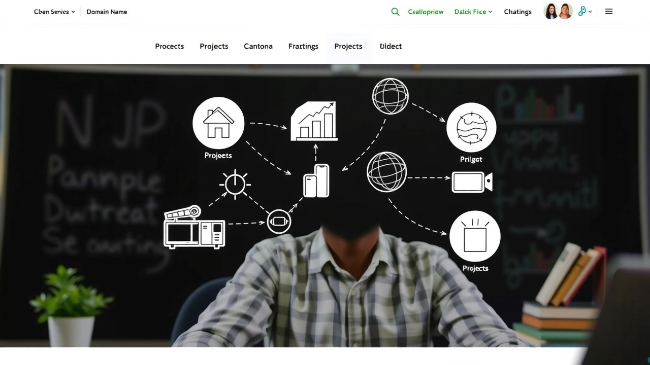 person choisissant un projet pour un site d'avis