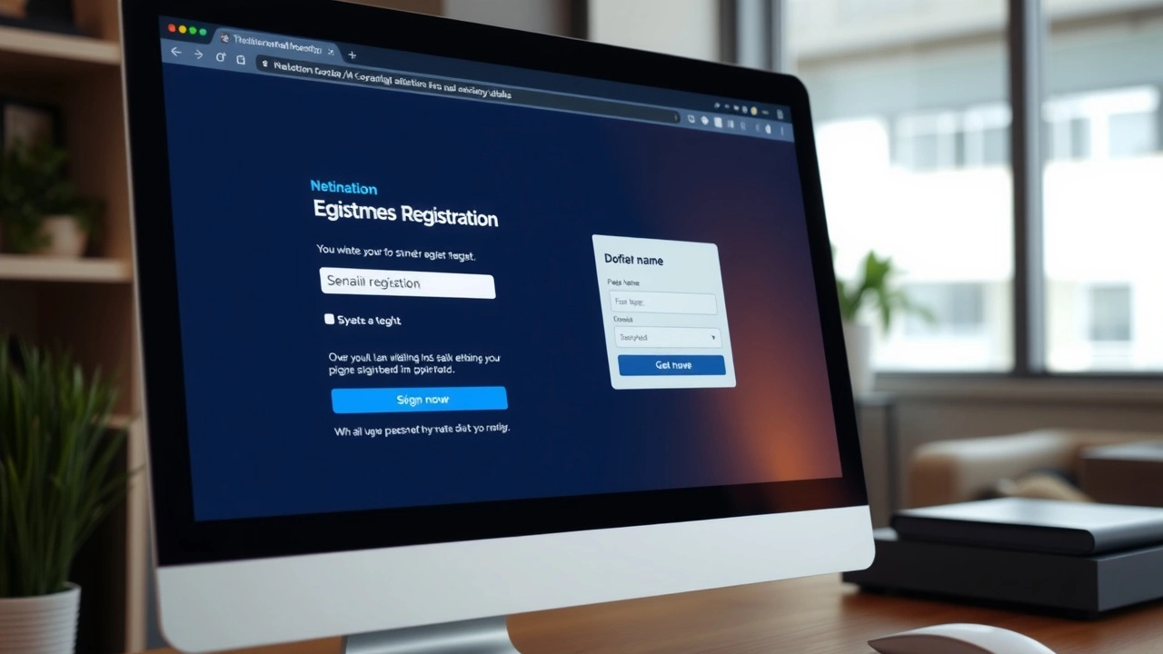 photo d'un écran d'ordinateur avec un site de webinaire
