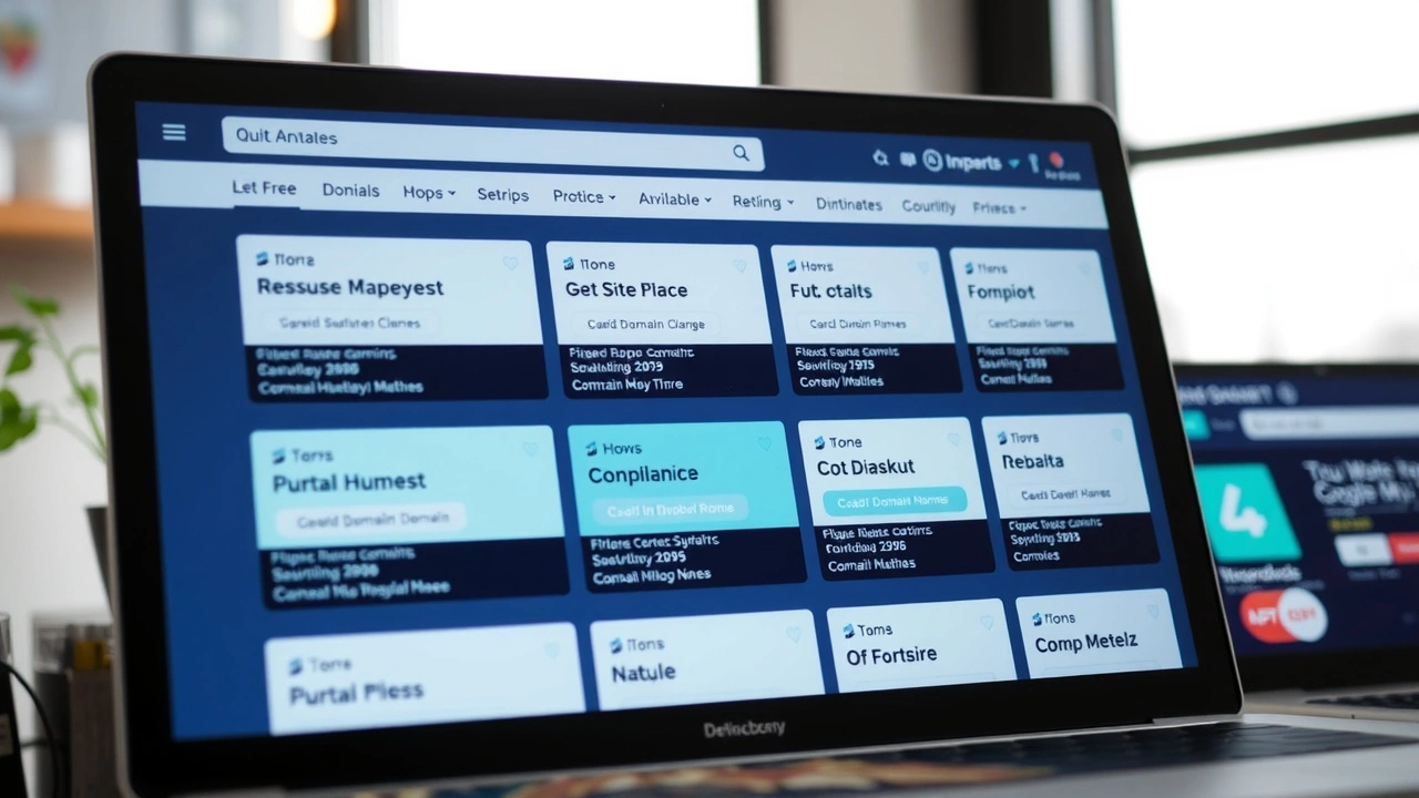 interface de marché pour noms de domaine