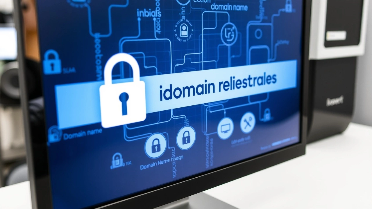 ordinateur sécurisé affichant linterface dachat de nom de domaine