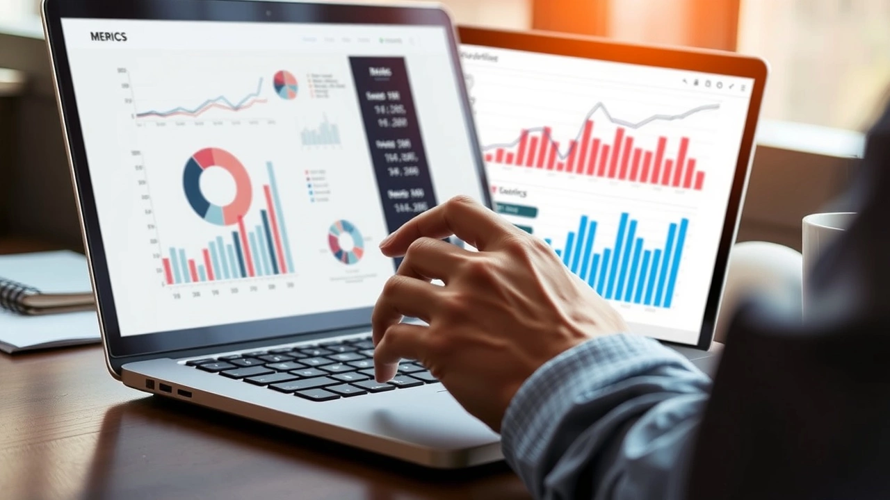 person analyse des metrics de campagne marketing sur un ordinateur