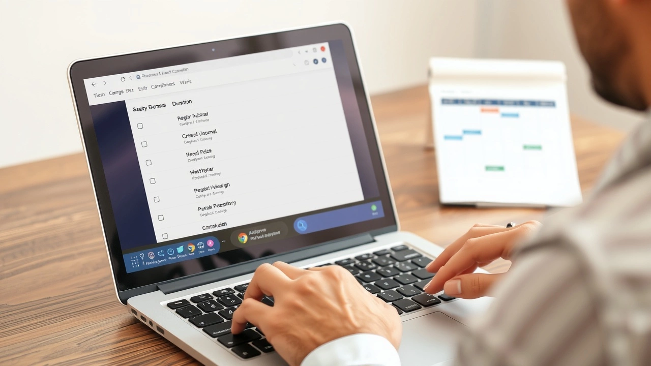 person examinant les options de noms de domaine