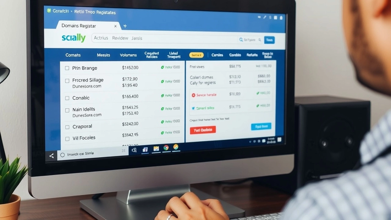 person compare registrars sur ordinateur