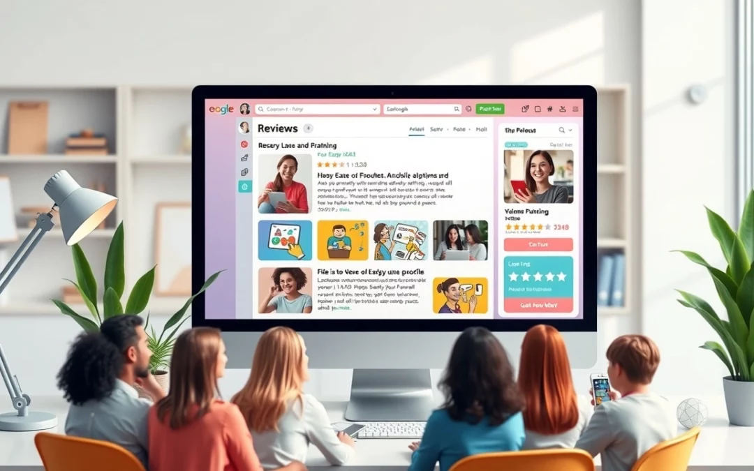 Illustration d'un site d'avis et de recommandations attirant un public ciblé