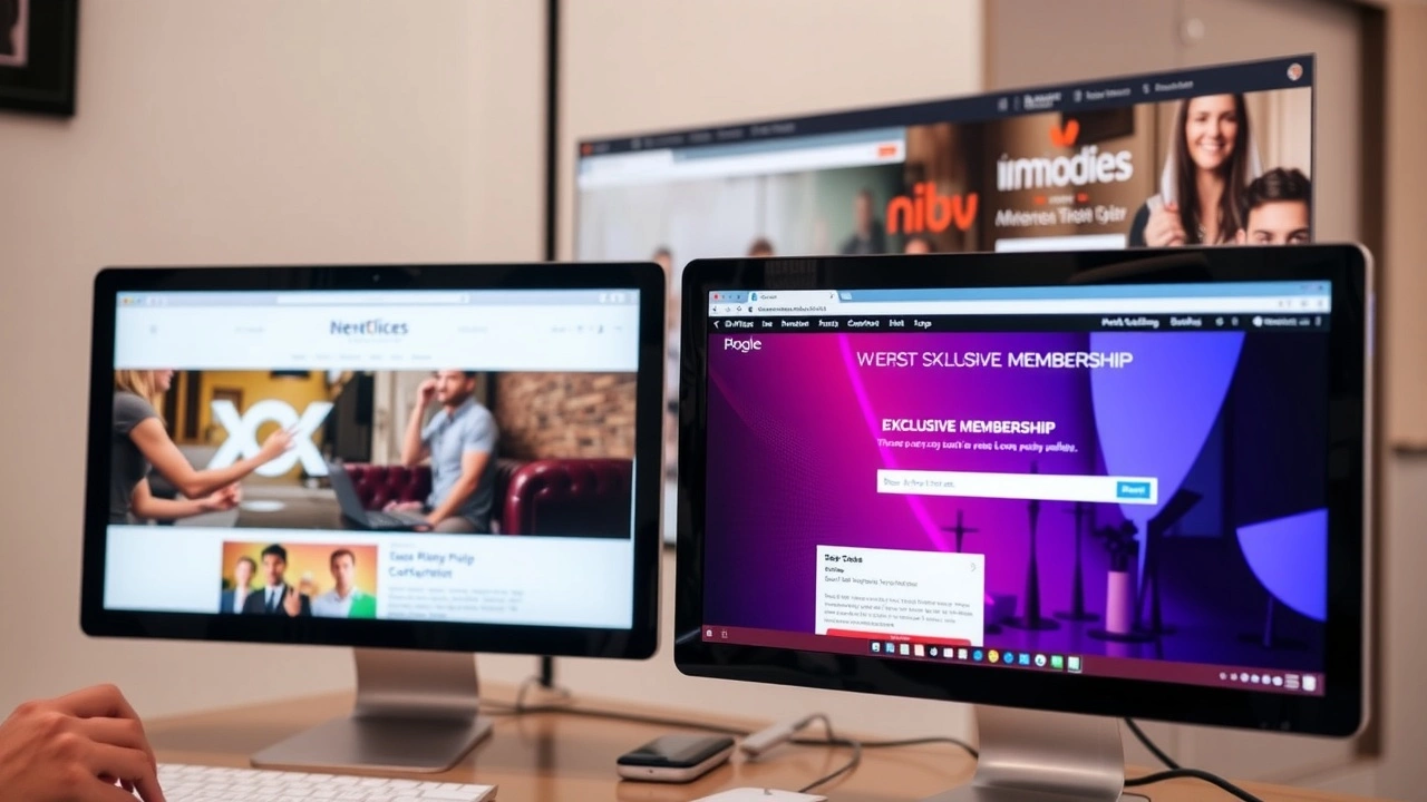 illustration de sites membres exclusifs sur des ecrans