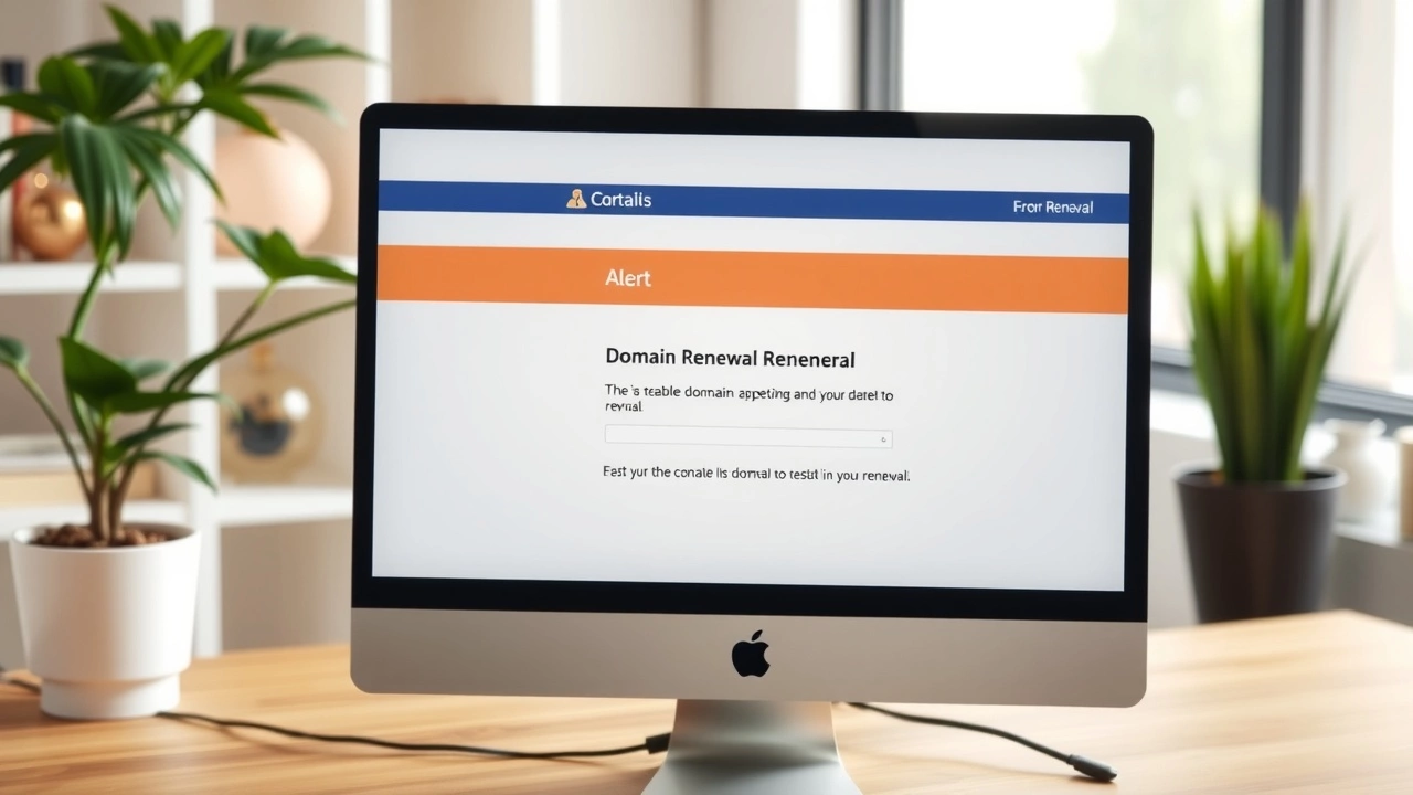 notification d'alerte de renouvellement de nom de domaine