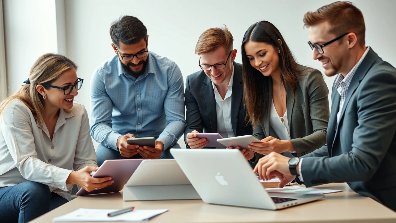 groupe de personnes analysant des données numériques