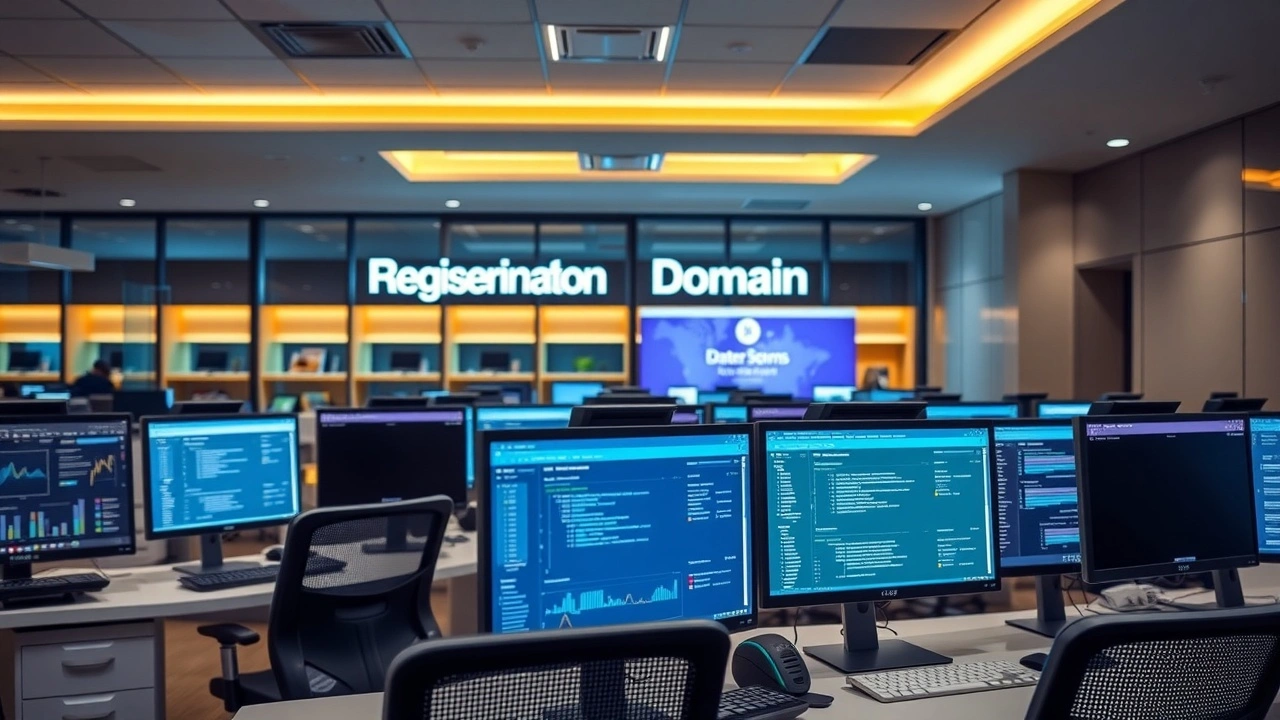 bureau d'un registrar de nom de domaine moderne