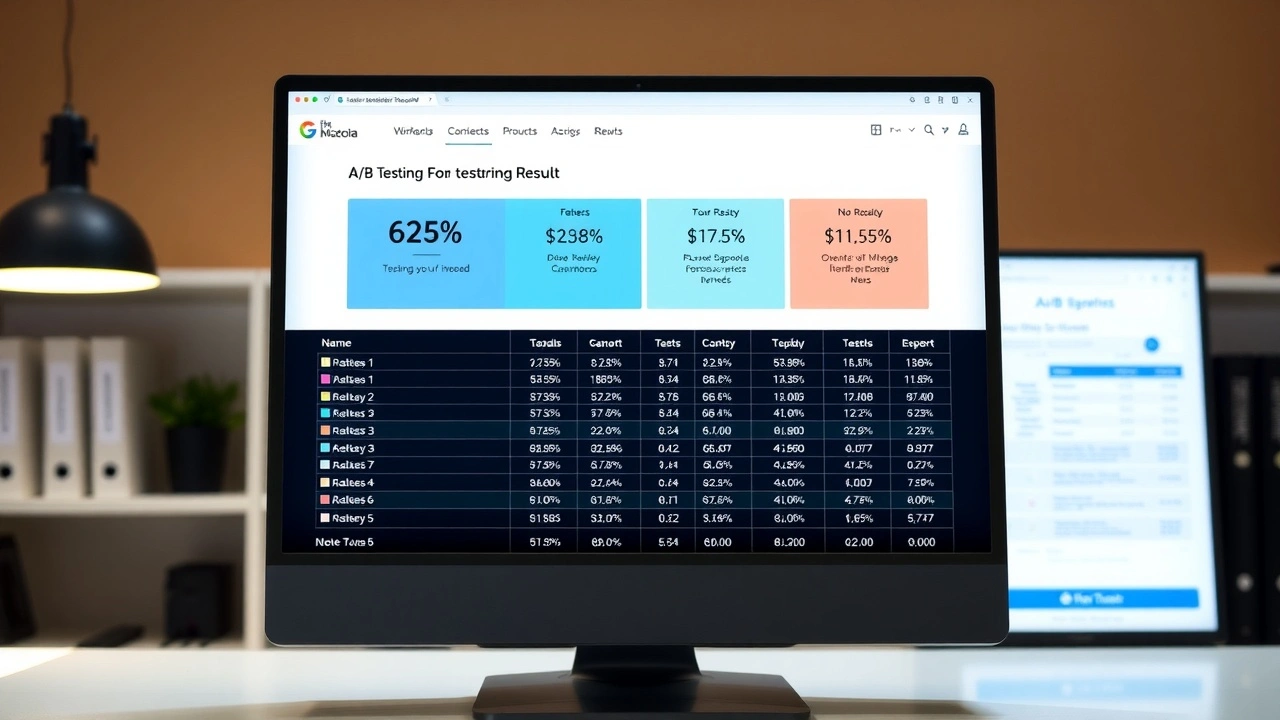 capture d ecran de test A/B pour optimisation