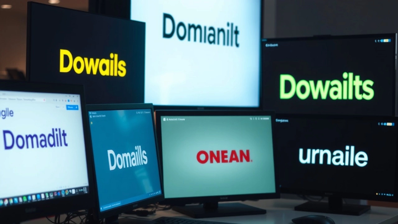 choix de noms de domaine sur écran d'ordinateur