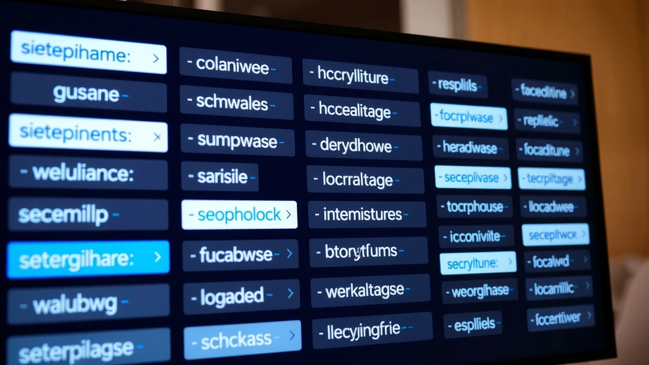 collection de noms de domaine sur un écran d'ordinateur