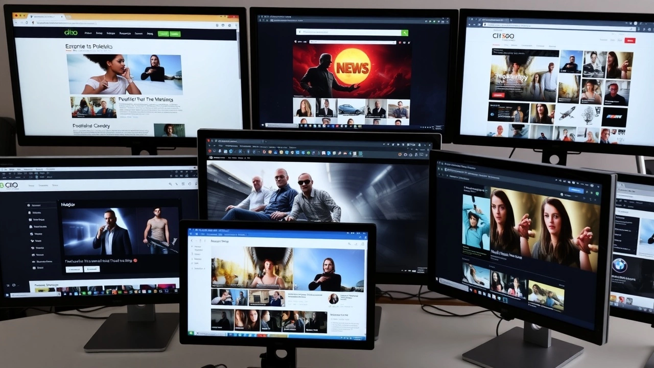 différents types de sites web sur des écrans d'ordinateur
