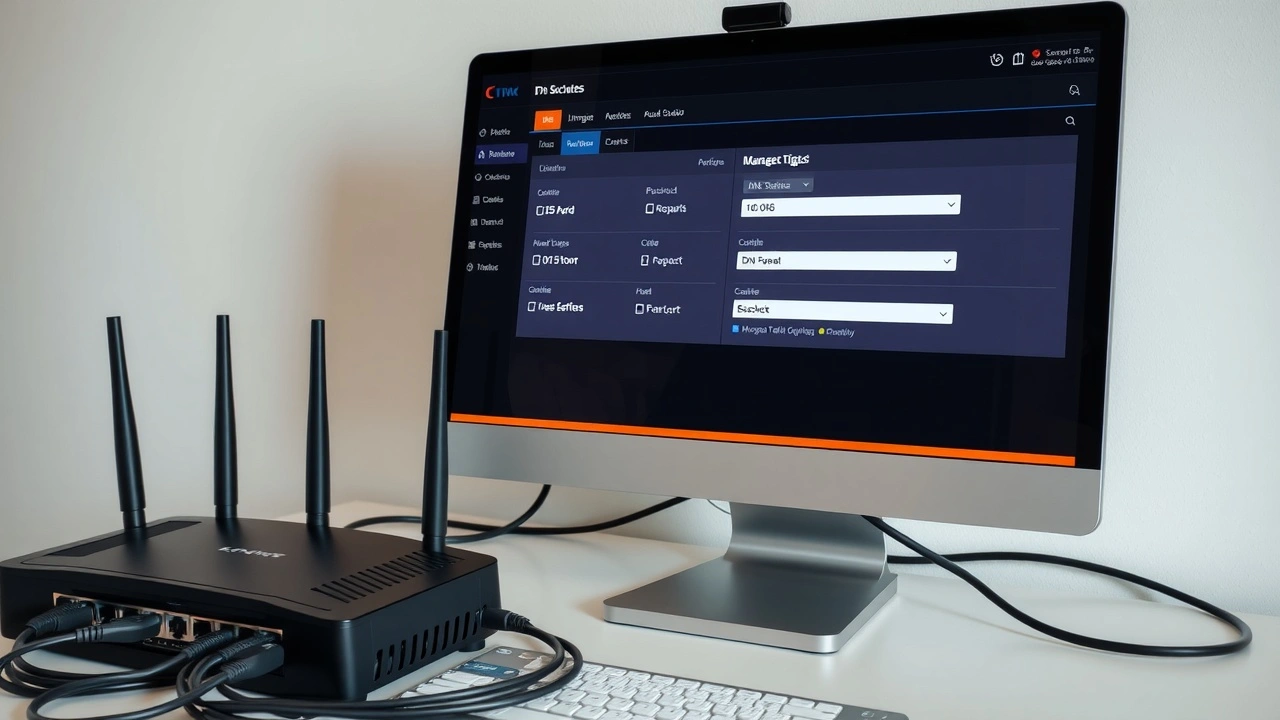 ecran dordinateur montrant les parametres DNS