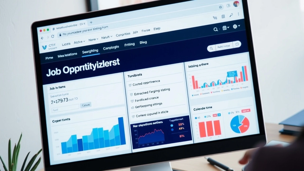 ecran dordinateur avec des offres demploi