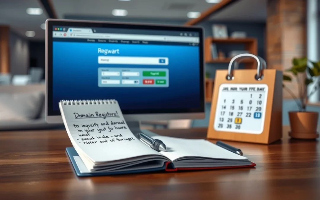 Une image illustrant la gestion proactive et sécurisée d'un nom de domaine sur le long terme.