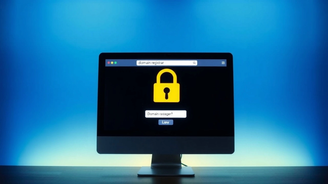 processus d'enregistrement de domaine sécurisé avec un icône de cadenas