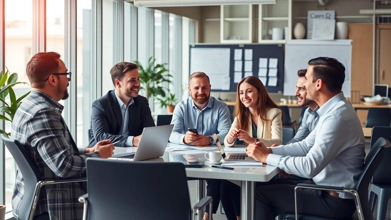 entreprises discutant de leurs noms de domaine