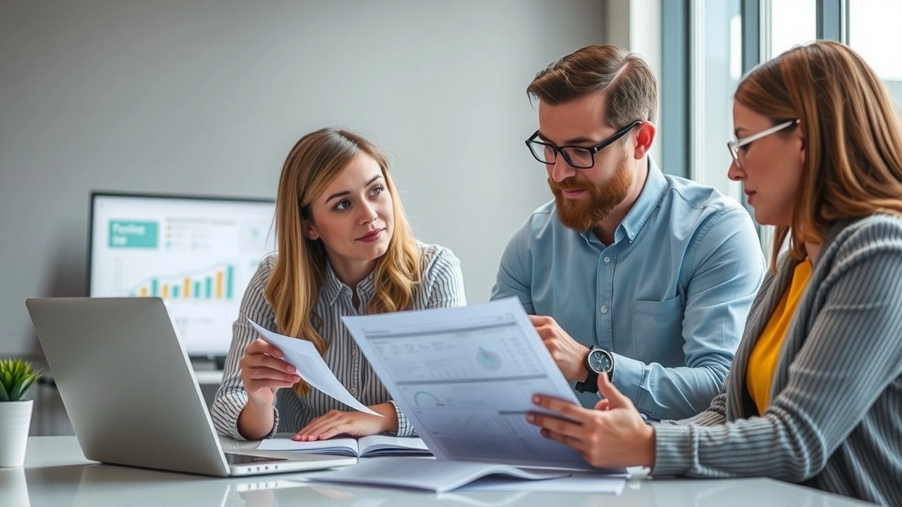 équipe analysant des données de produits et avis