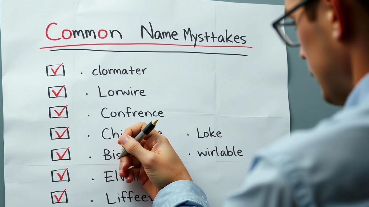 une personne cochant une liste d-erreurs de nom de domaine