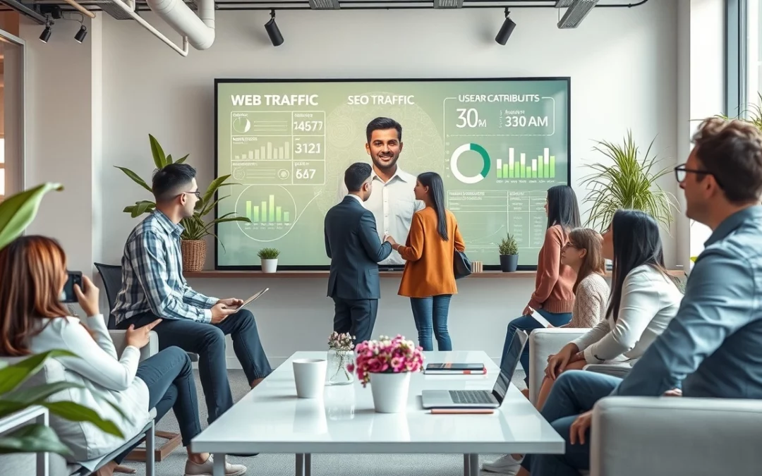 Espace de travail moderne avec des professionnels collaborant, symbolisant un domaine attrayant.