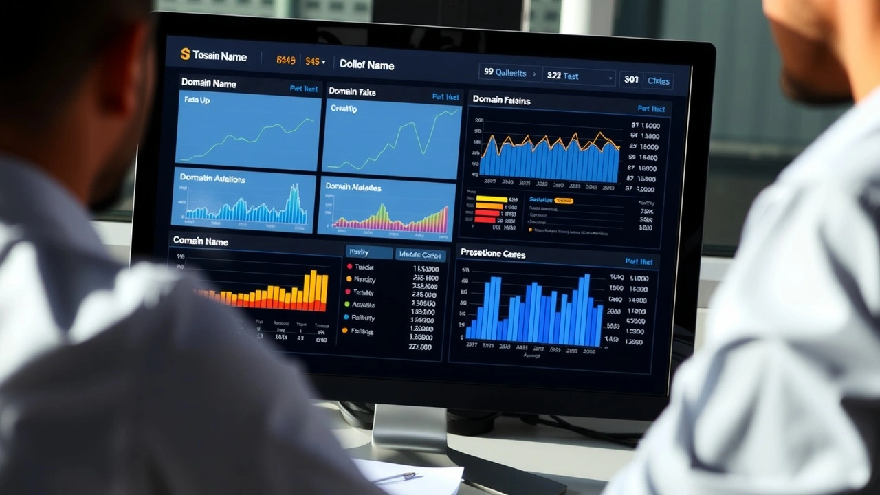 person regarde des graphiques d evaluation de domaines