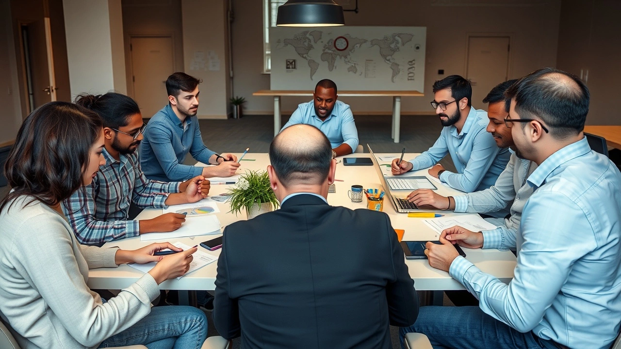 groupe divers de personnes collaborant sur des projets