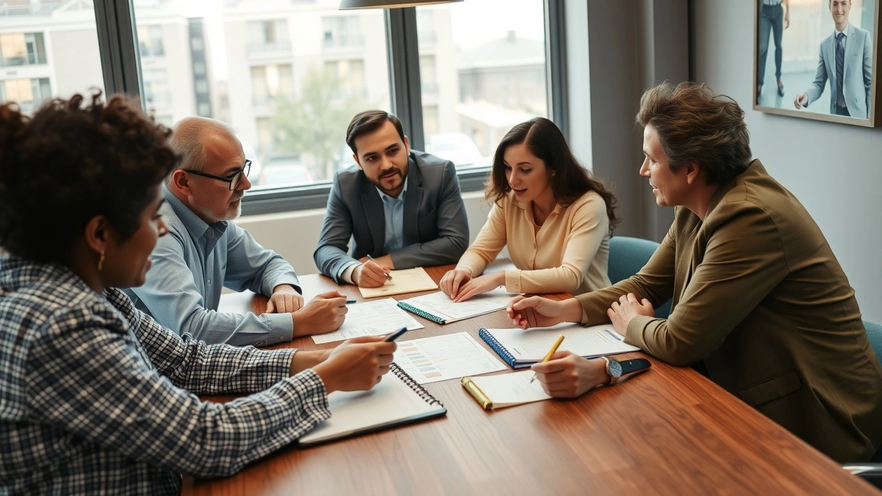 groupe de personnes partageant des conseils financiers