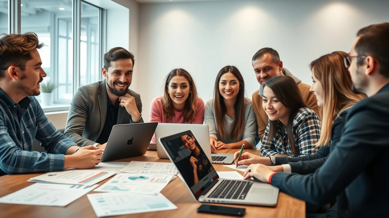 groupe de personnes discutant d'un projet de financement participatif
