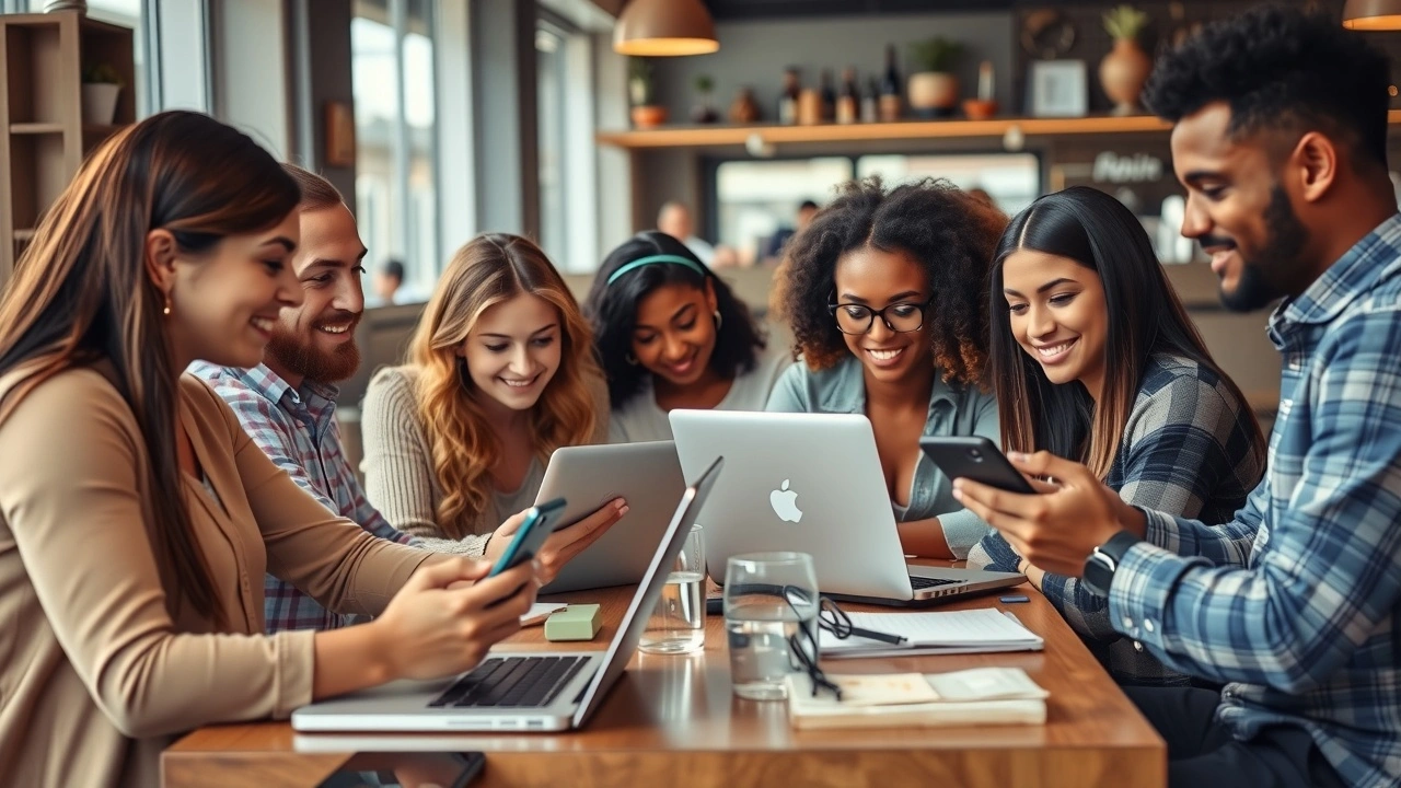 groupe divers d personnes travaillant sur des ordinateurs