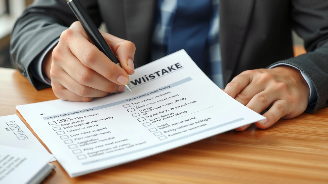 une personne vérifiant une liste d'erreurs de nom de domaine