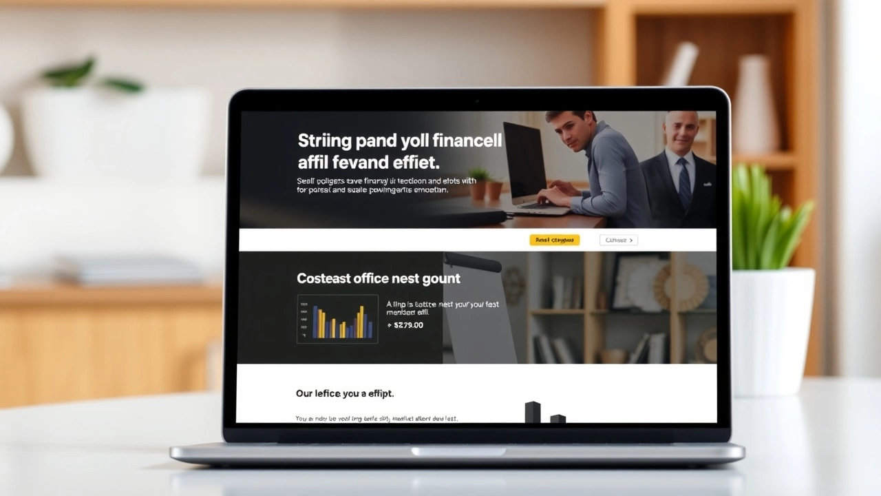 disposition d'un site web sur un ordinateur portable