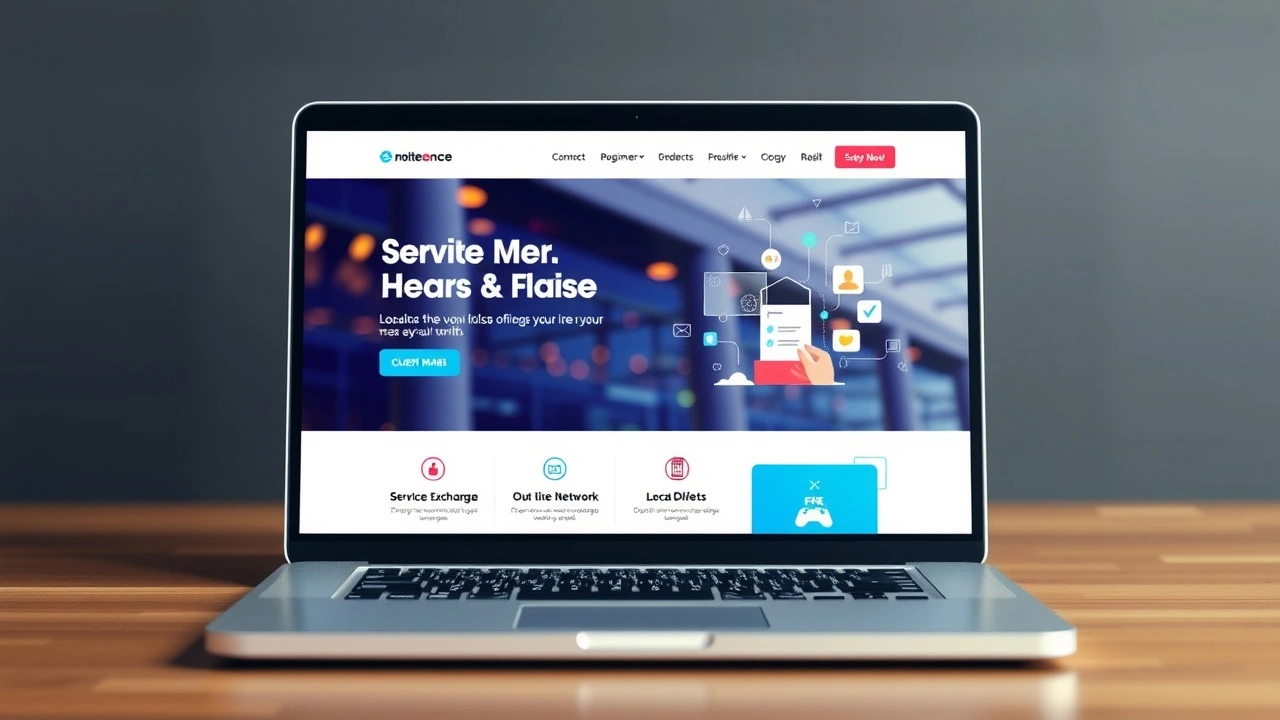 mise en page d un mini-site sur un ordinateur