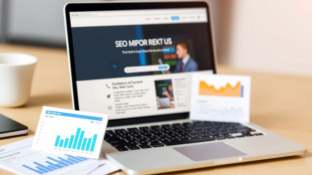 photo d un site mini sur un ordinateur portable