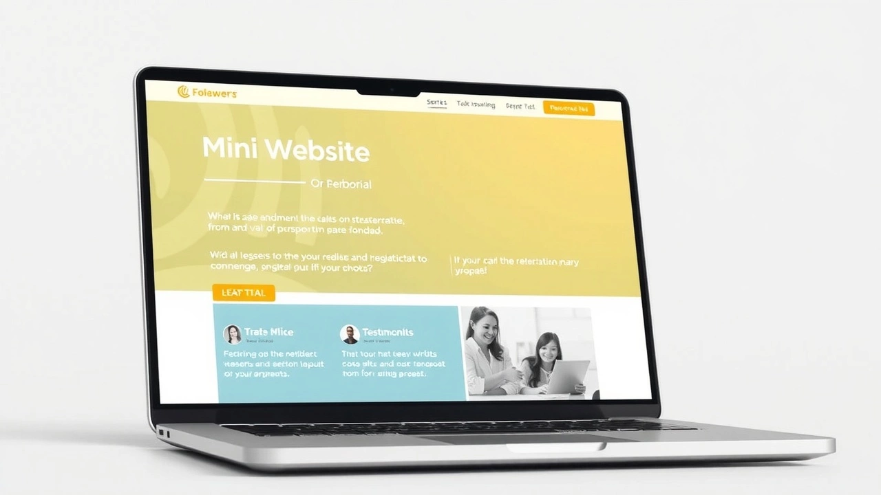 photo d'un site web affichant des témoignages professionnels