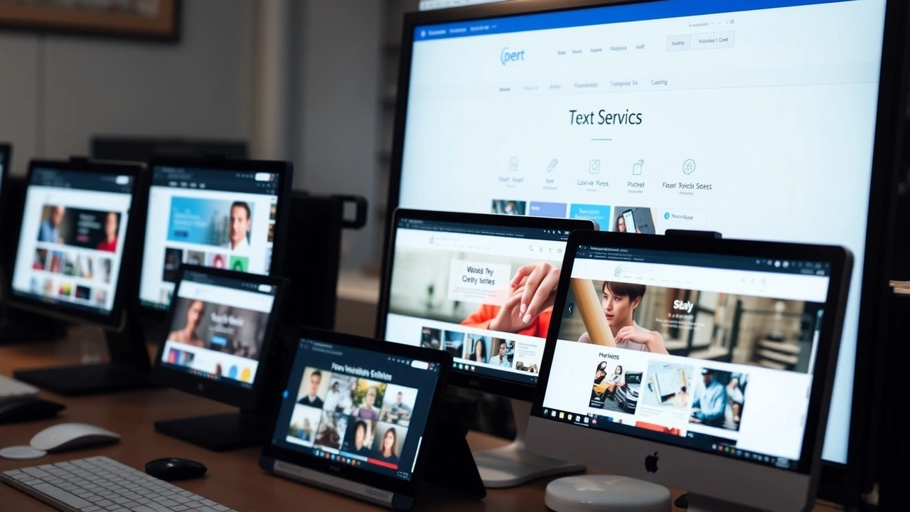 divers sites web thématiques affichés sur des écrans