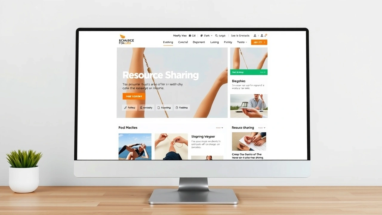 mockup d un site de partage de ressources