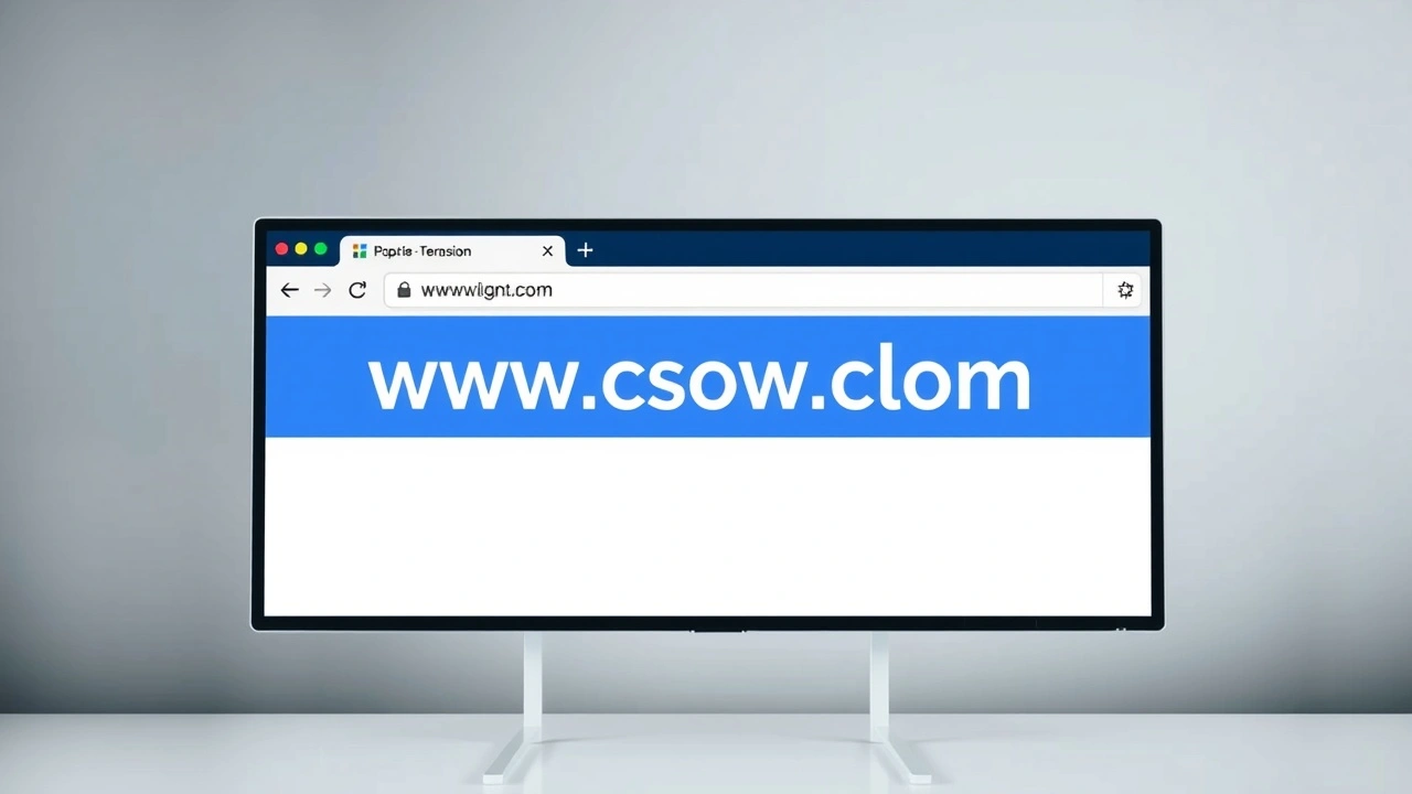 navigateur web affichant un nom de domaine simple