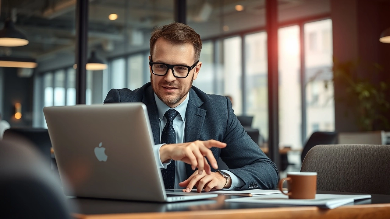 person en train de negocier avec un ordinateur portable