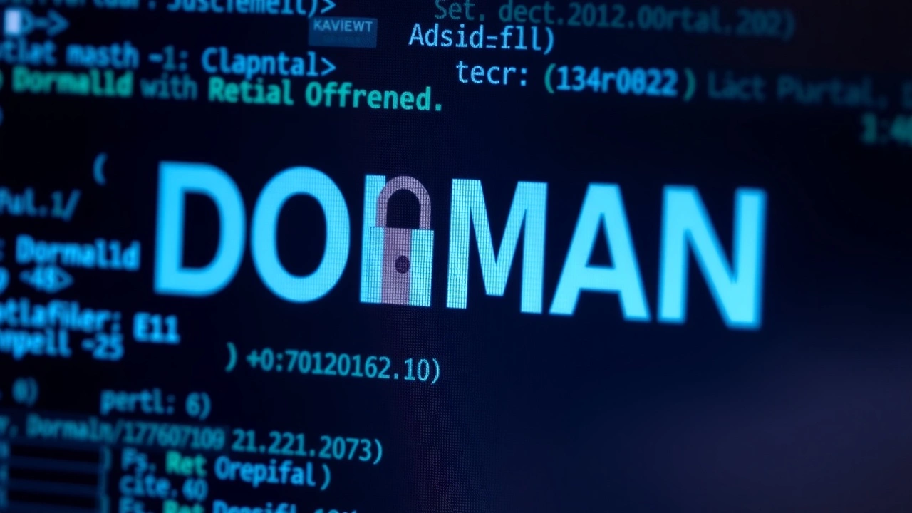 nom de domaine sécurisé affiché sur un écran numérique