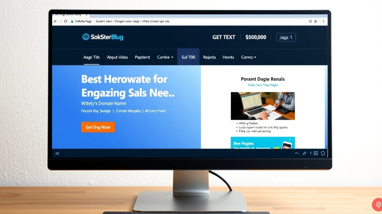 image dune page de vente de domaine captivante