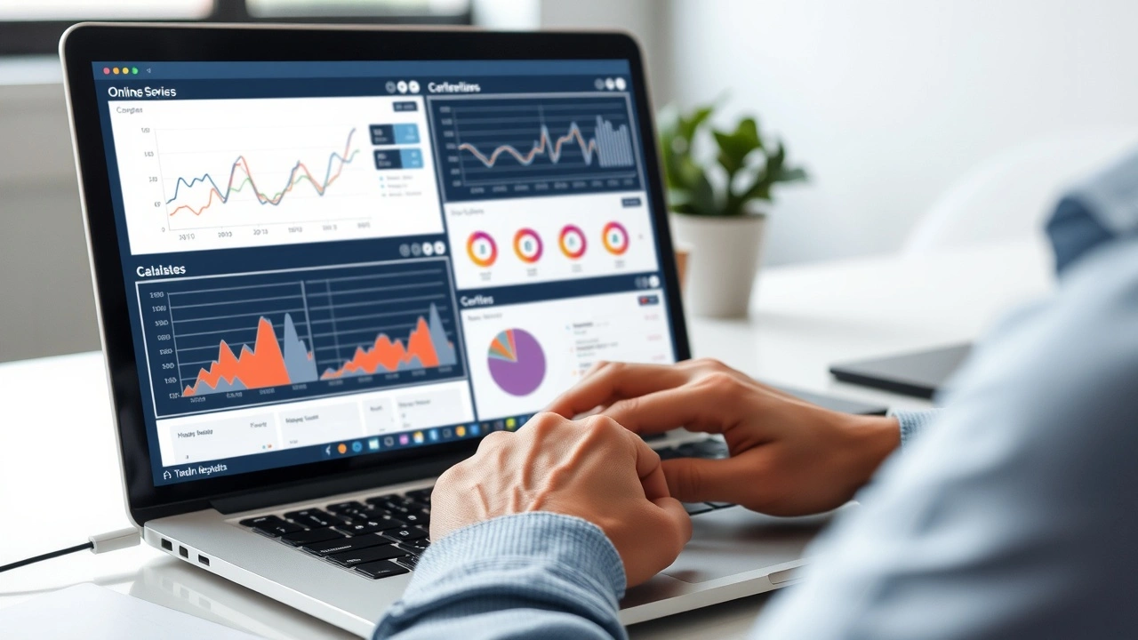 person analysant des comportements en ligne sur un ordinateur