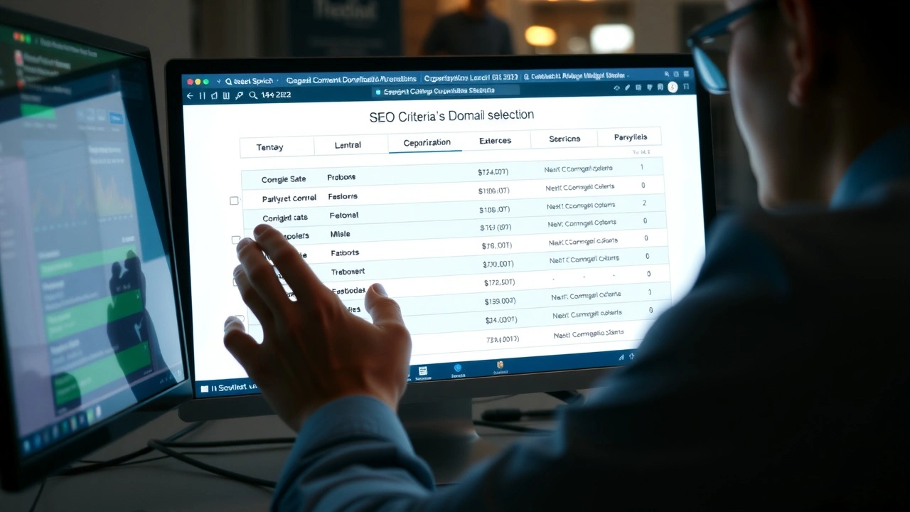 une personne analyse des critères SEO sur un ordinateur