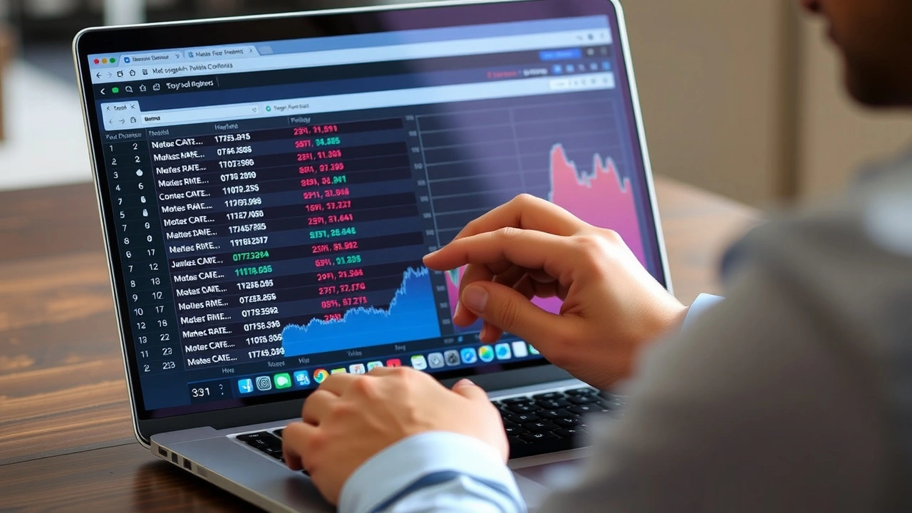 person analysant des tendances de recherche sur un ordinateur