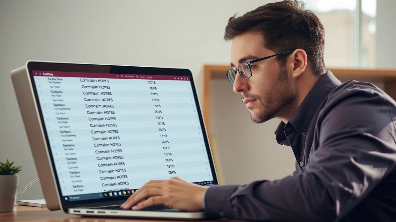 person examinant des choix de noms de domaine