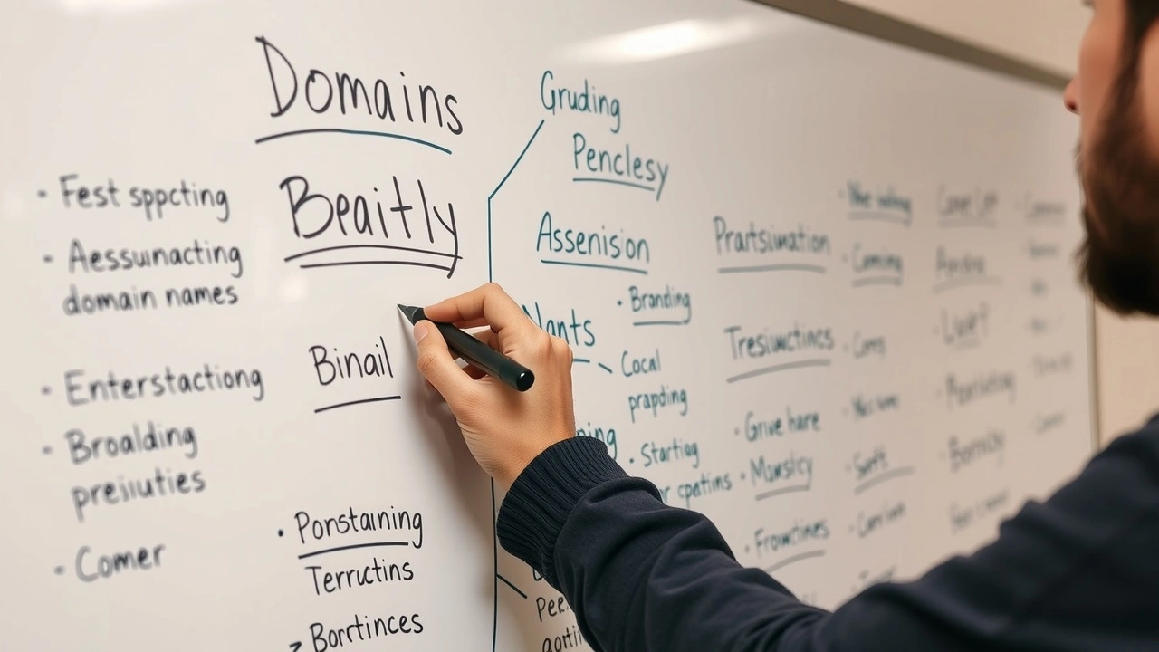 person réfléchissant à des stratégies de nom de domaine