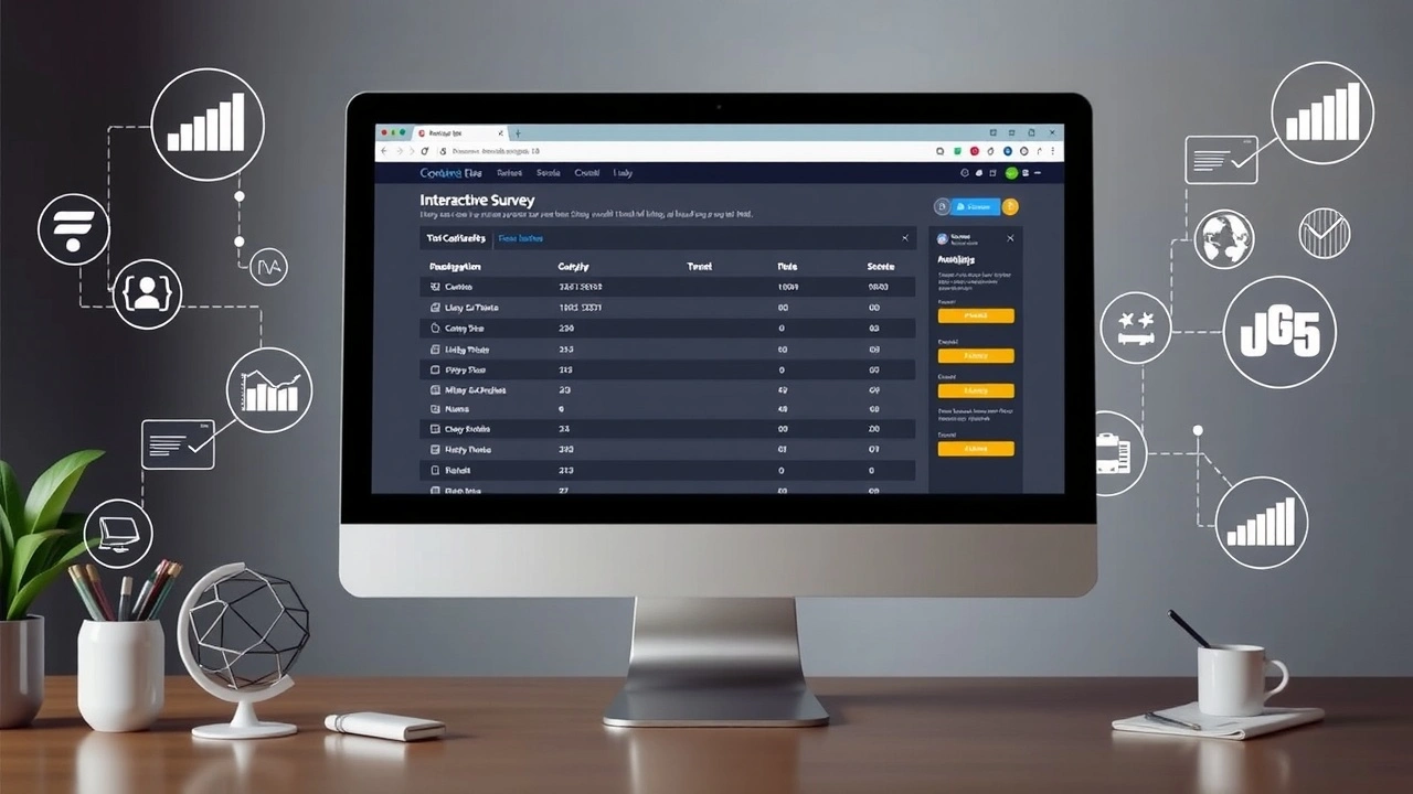plateforme de sondages interactifs sur un écran dordinateur