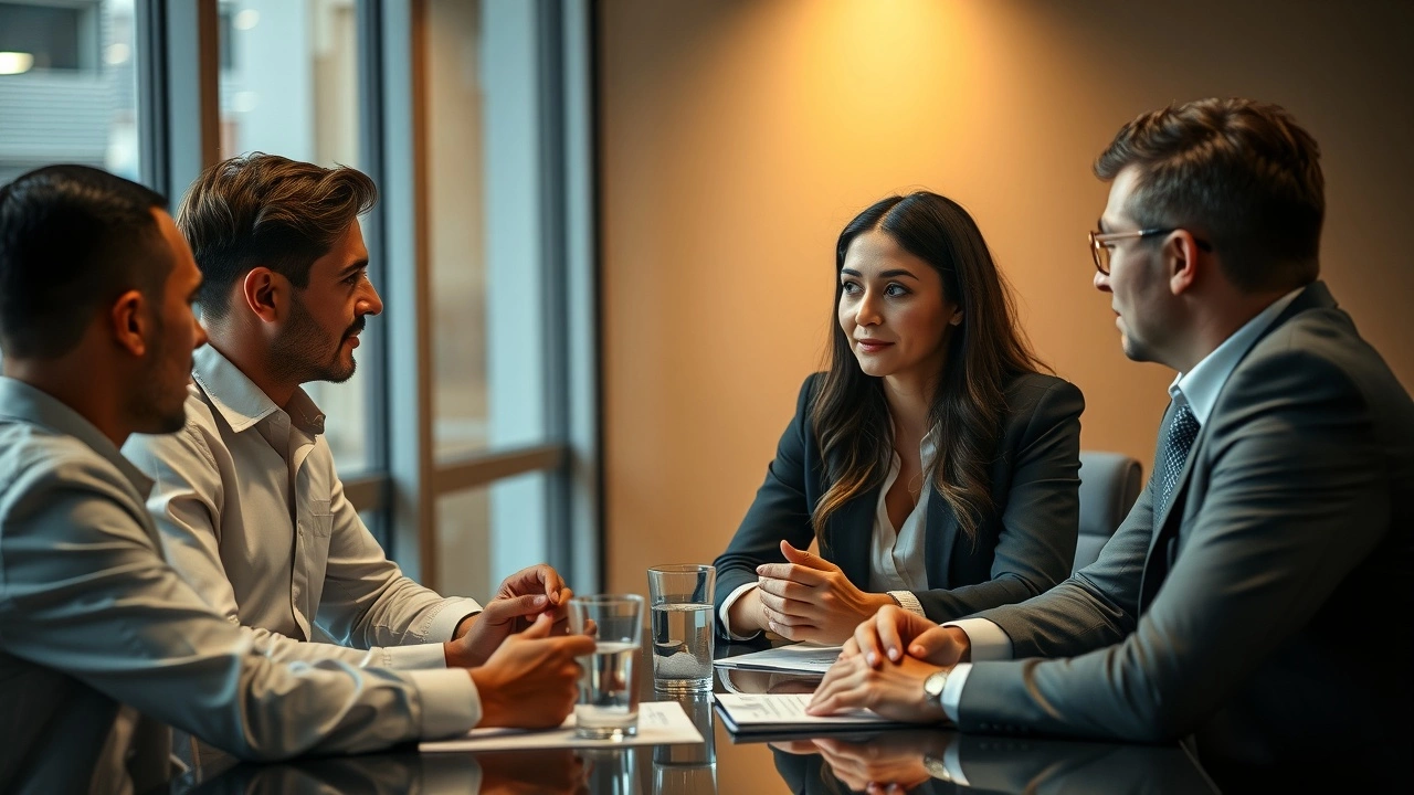 réunion d'affaires sur la revente de nom de domaine