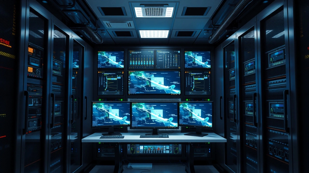 serveurs informatiques sécurisés dans une salle